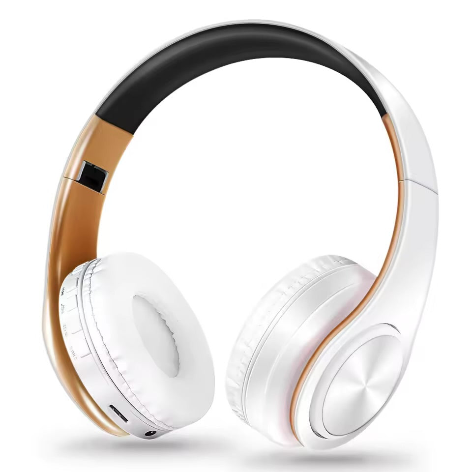 Casque sans fil Bluetooth pour hommes – Édition dorée