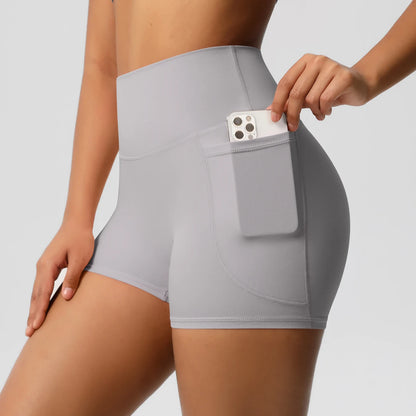 Short de sport pour femmes avec poche, Legging de Yoga, résistant aux squats, taille haute, Fitness, serré, séchage rapide, cyclisme, entraînement, gymnastique
