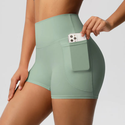 Short de sport pour femmes avec poche, Legging de Yoga, résistant aux squats, taille haute, Fitness, serré, séchage rapide, cyclisme, entraînement, gymnastique