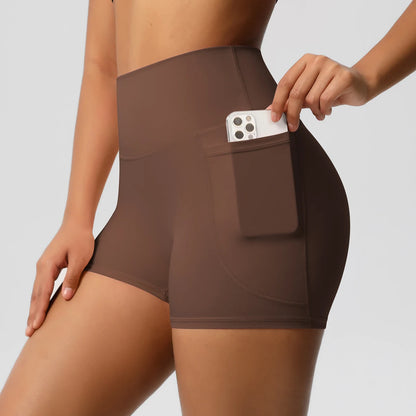 Short de sport pour femmes avec poche, Legging de Yoga, résistant aux squats, taille haute, Fitness, serré, séchage rapide, cyclisme, entraînement, gymnastique